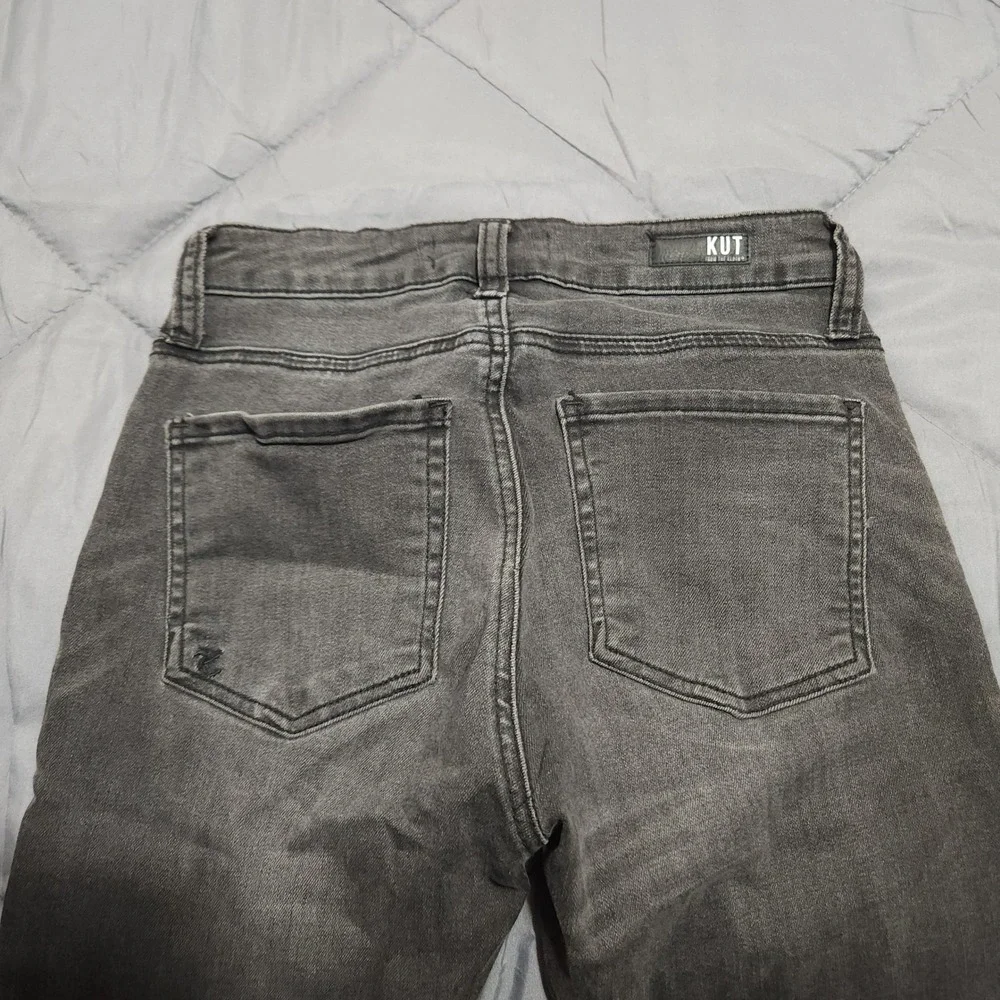 KUT from the Kloth Reese‎ Jeans Women's 00 26x26.5 Mid Rise Button Fly Raw Hem